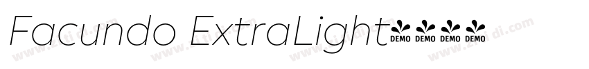 Facundo ExtraLight字体转换